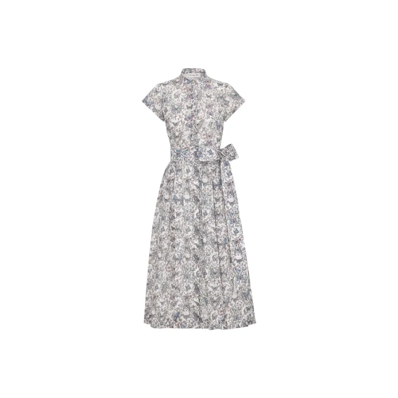 DIOR Short Sleeved Dress Women's Multicolor-0