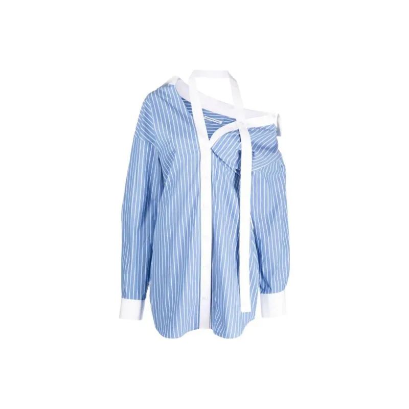Alexander Wang Long Sleeved Dresses Women's Blue-0