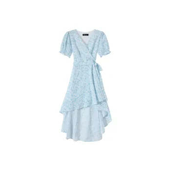 Adeworn Short-Sleeved Dresses Women's Floral
