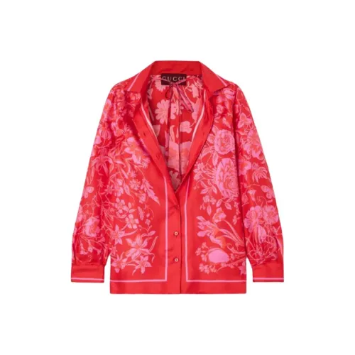GUCCI Shirt Matching Set Women's Red