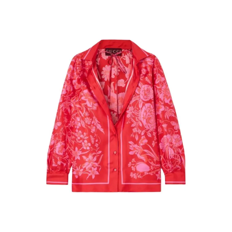 GUCCI Shirt Matching Set Women's Red-0