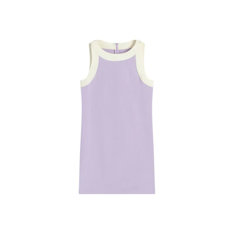Famanxuan Sleeveless Dress Women's Misty Light Purple-0