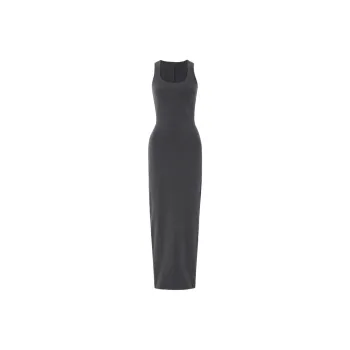 SKIMS Large Round Neck Long Dress Sleeveless Dress Women's Smoke Gray/Smoke Gray
