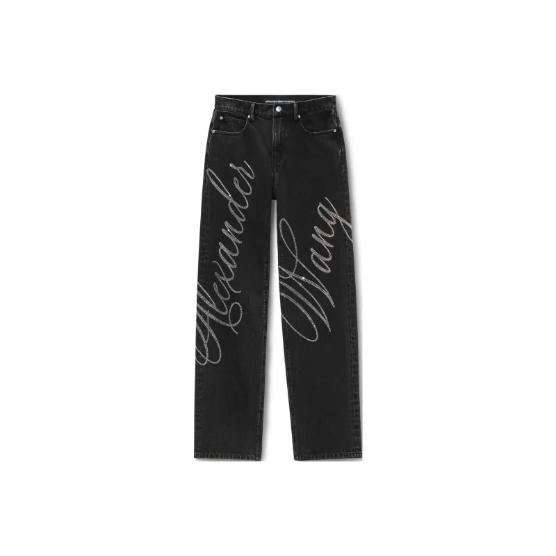 Alexander Wang Logo Embellished Jeans-0