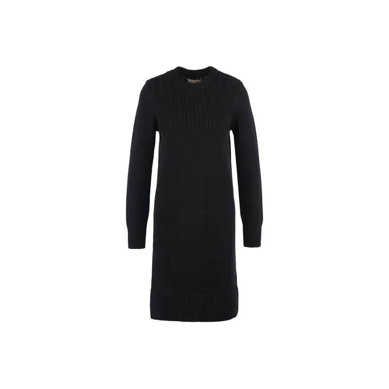 BARBOUR Stitch Guernsey Dress Long-Sleeved Dresses Women's Black-0