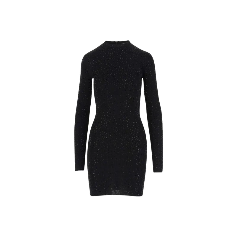 Balenciaga Rhinestone Embellished Mini Dress-0