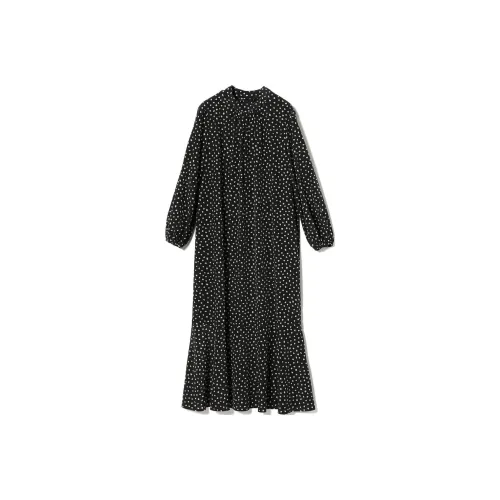 Beams Long-Sleeved Dresses Women's Black