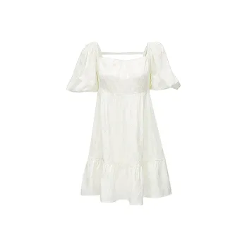 ONLY Short-Sleeved Dresses Women's White Egret EGRET
