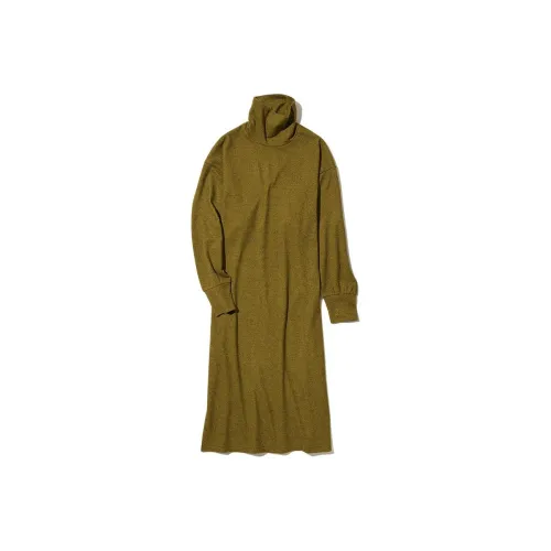 UNIQLO Long-Sleeved Dresses Women's Mustard