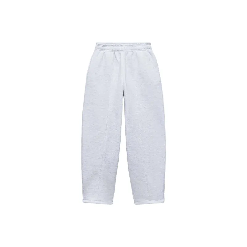 ZARA Knitted Sports Pants Women's Mud Gray-0