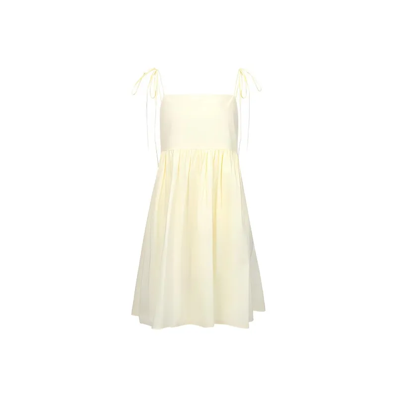 URBAN REVIVO Slip Dress Women's Beige Yellow-0
