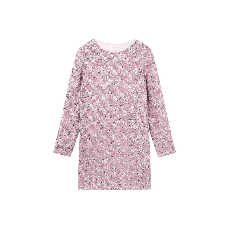 Miss Sixty Long Sleeved Dresses Women's Gray Pink-0
