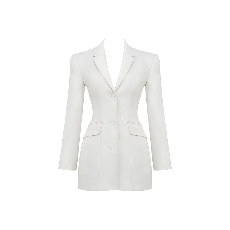 HOUSE OF CB AMIA Long Sleeved Dress Women's WHITE/White-6