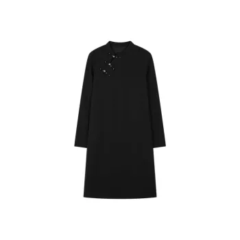 Mo Han Yi Mei Long Sleeved Dress Women's Black