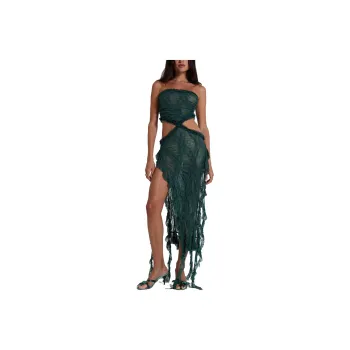 Jaded London Fatale Collection Sleeveless Dress Women's Forest Green