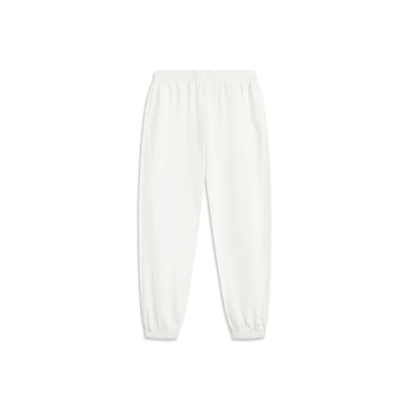 LiNing Sports Life Collection Knitted Sports Pants Women's Ivory-0