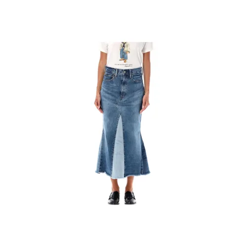 Polo Ralph Lauren Deconstructed Patchwork Denim Skirt