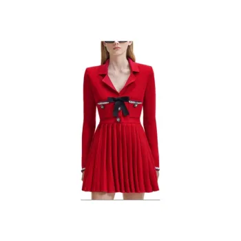 Self-portrait Long-Sleeved Dresses Women's France Red