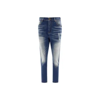 BALMAIN Logo Detailed Slim Cut Jeans