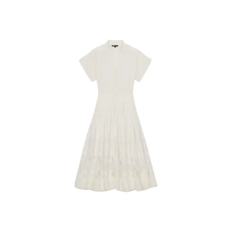 Maje Short Sleeved Dress Women's Light Umber-0