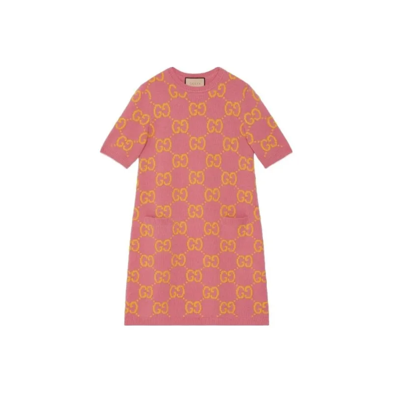 GUCCI GG pattern Wool Dress-0