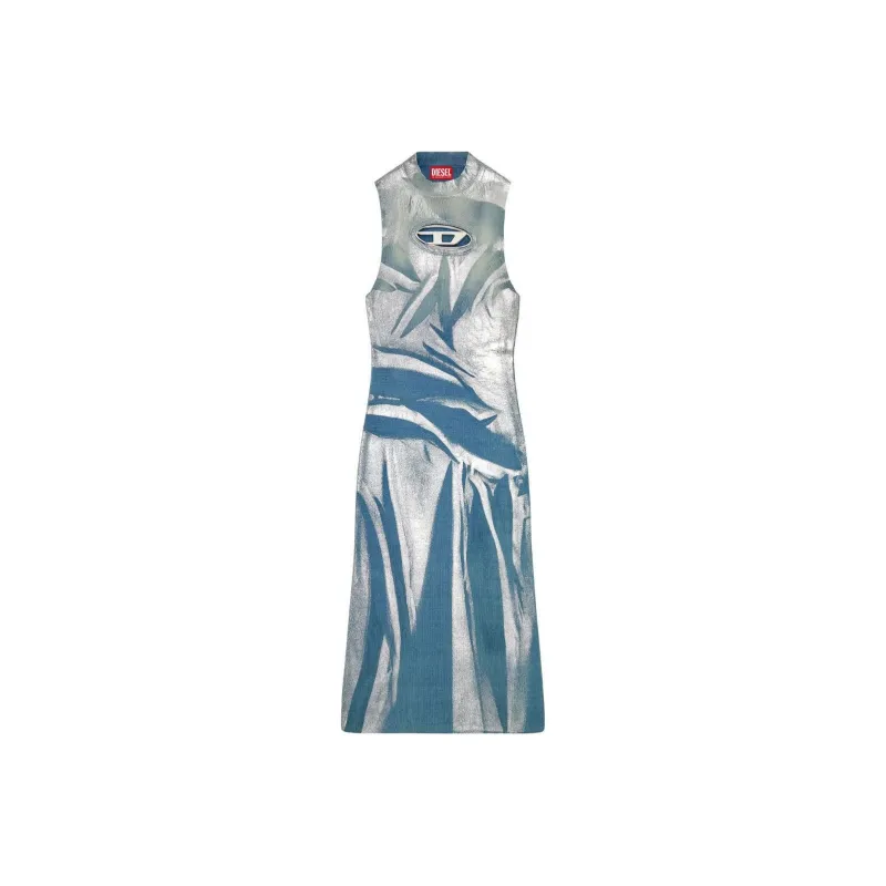 DIESEL Sth-M-Ridere Logo-plaque Midi Dress-0