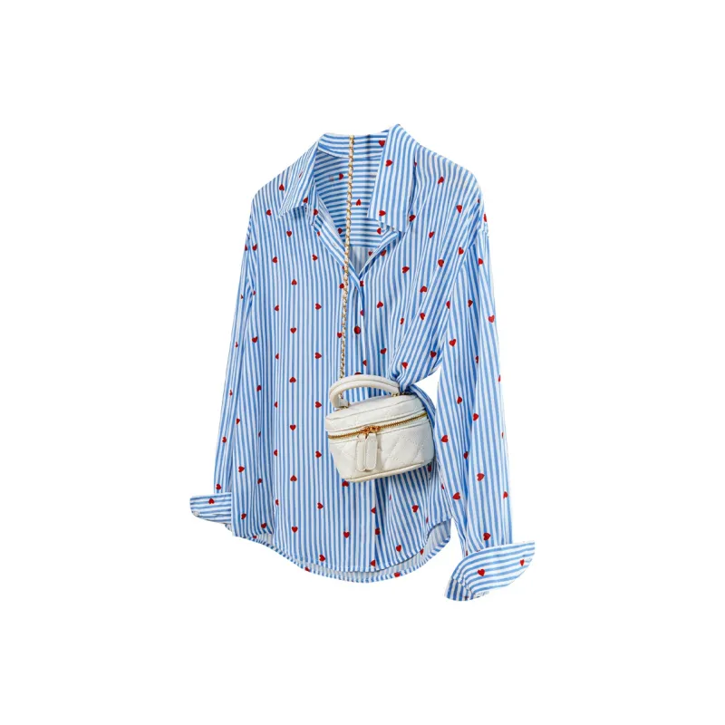 TOUCH Shirt Women's Blue Stripes-0