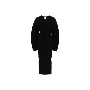 NANUSHKA Layered Sculpted sleeves Midi Dress