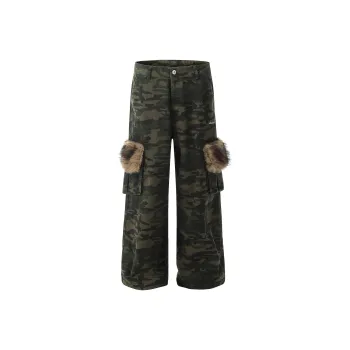 Vine Color Cargo Pants Unisex Camouflage
