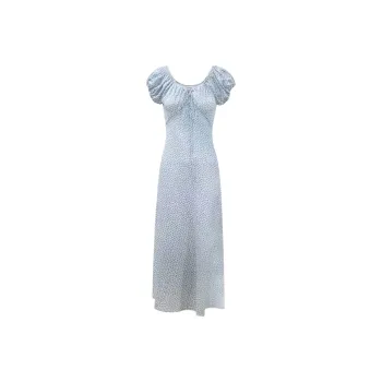 YGPRW Short Sleeved Dress Women's Light Blue