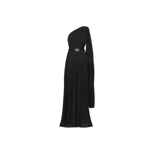 Elisabetta Franchi One Shoulder Pleated Red Carpet Dress