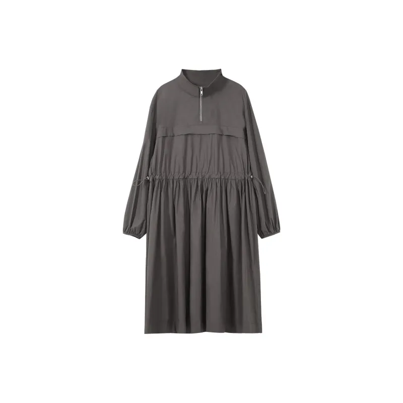 【dme】 Long Sleeved Dresses Women's Gray-0