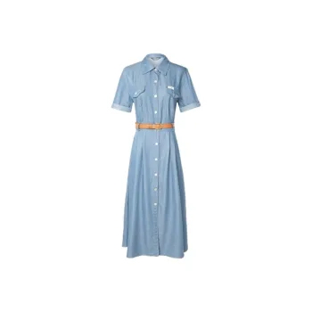PLAY BUSH Short Sleeved Dress Women's Light Blue