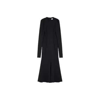 SportMax Long-Sleeved Dresses Women's Black