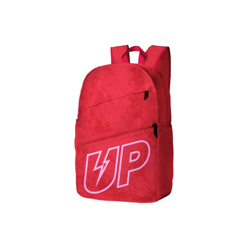 TURN UP Polyester Backpack Unisex Red-1