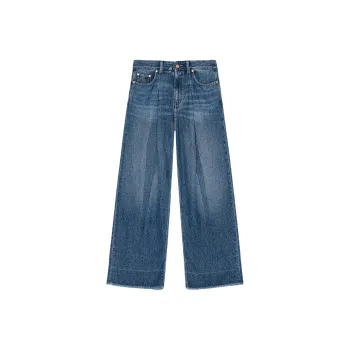 GANNI Appliqué Wide leg Jeans