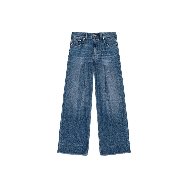 GANNI Appliqué Wide leg Jeans-0