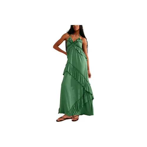 FREE PEOPLE Santa Luz Maxi Slip Dresses Women's Frosty Spice/Ice Spice