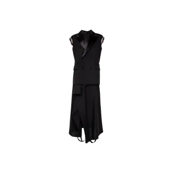 Sacai Sleeveless Dresses Women's Black