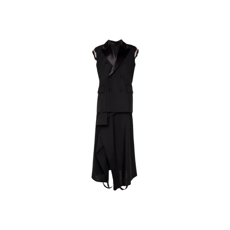 Sacai Sleeveless Dresses Women's Black-0