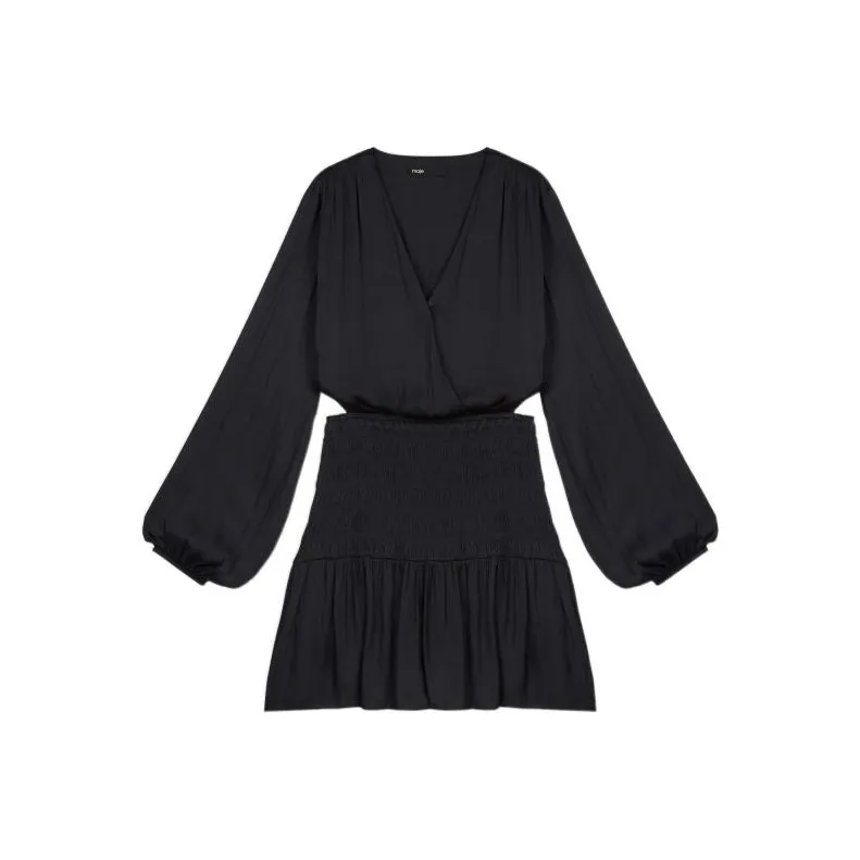 Maje Long-Sleeved Dresses Women's Black-0