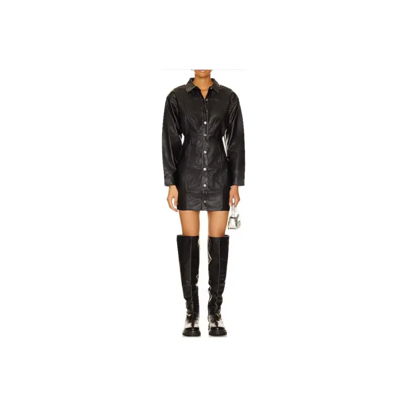 FREE PEOPLE Long-Sleeved Dresses Women's Black-0