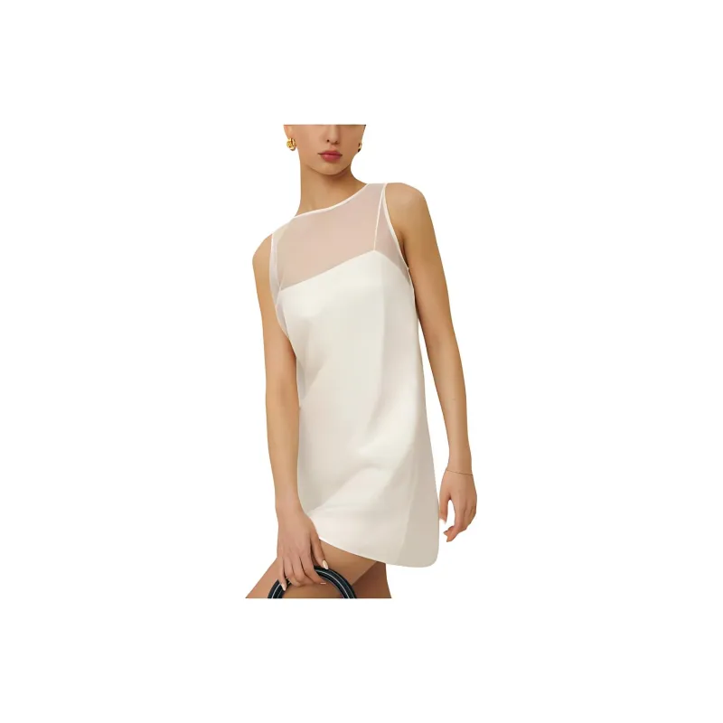 REFORMATION Vina Dress Sleeveless Dress Women's White-0