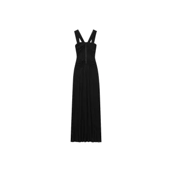 Self portrait Sleeveless Dress Women's Classic Black