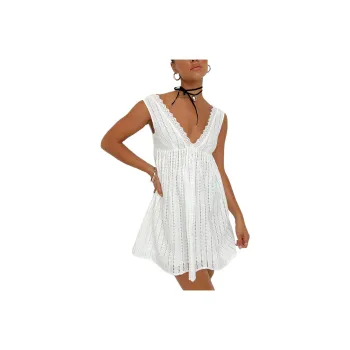 PRINCESS POLLY LANEY MINI DRESS Sleeveless Dress Women's WHITE/White