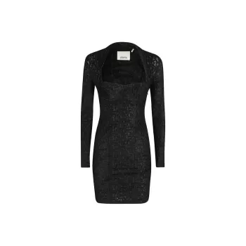 ISABEL MARANT Dilia Lace embroidered Long sleeve Minidress
