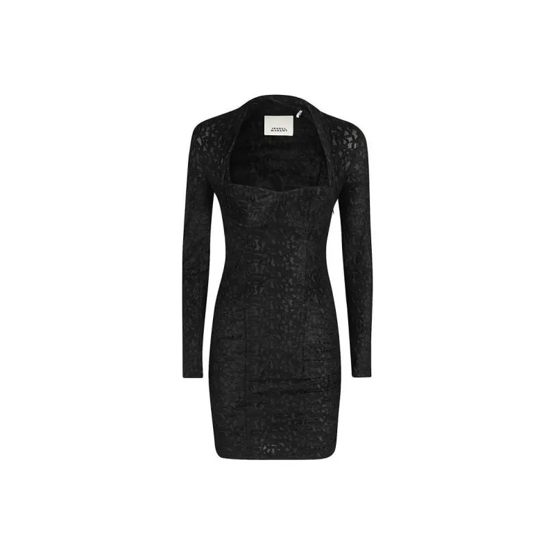 ISABEL MARANT Dilia Lace embroidered Long sleeve Minidress-0