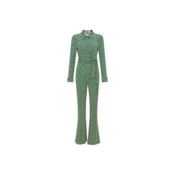 DVF Diane Von Furstenberg SS23 Jumpsuit Women's Green