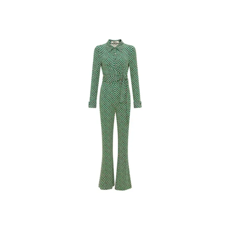 DVF Diane Von Furstenberg SS23 Jumpsuit Women's Green-0