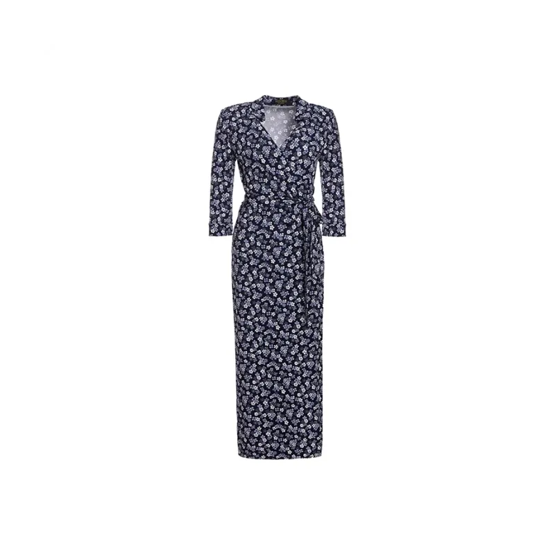 BESIONIA SS21 Long Sleeved Dress Women's Blue Pattern-0
